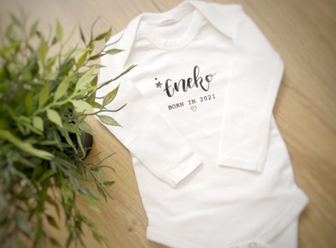 body bebe born in 2021 personalizado con nombre