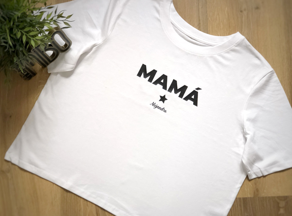 camiseta personalizada para regalar el dia de la madre joven y moderna