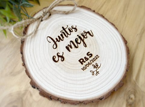 porta alianzas de madera personalizado porta anillos