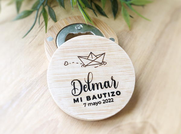 abridor iman frigorifico personalizado regalo bautizo