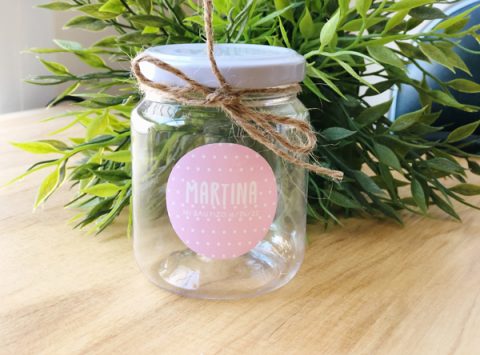 bote para meter chuches detalle comunion 2022