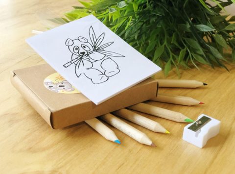 caja de lapices de colores para regalar eventos