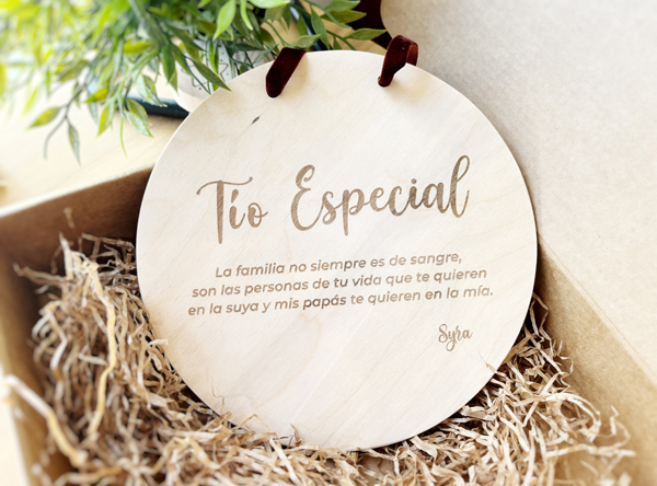 placa de madera tio persna especial detalle boda personalizado familia