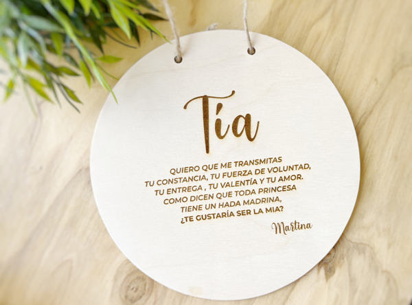 placa personalizada para madrina tia amiga hermana