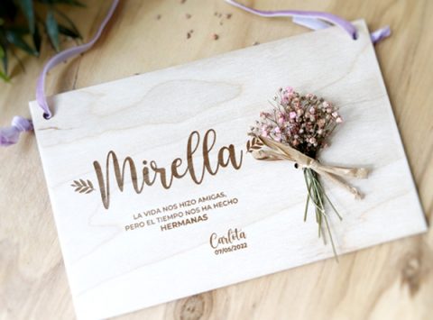 placa de madera regalo boda para tus seres queridos amiga tia sobrina hermana prima