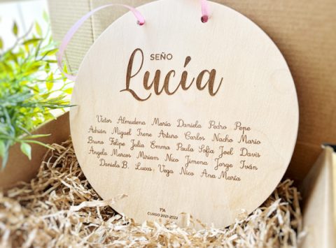 regalo personalizado para regalar en fin de curso para seño profe maestra