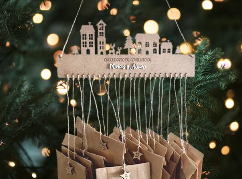 calendario de adviento en madera personalizado navidad calendario adviento madera regalo navidad economico niños