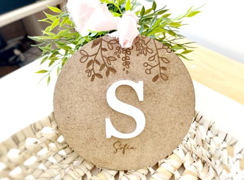 placa con nombre personalizada en madera placa nacimiento bebe recien nacido