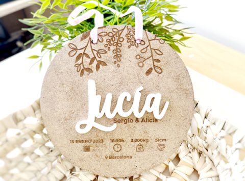 placa natalicio de madera con los datos del bebe recien nacido placa nacimiento natalicio regalo bebe
