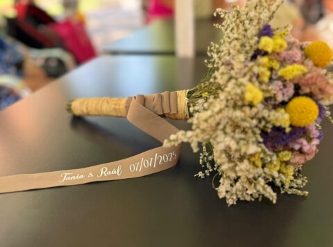 cinta ramo personalizada boda