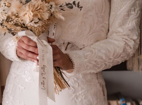 Cinta para ramo de novia personalizada