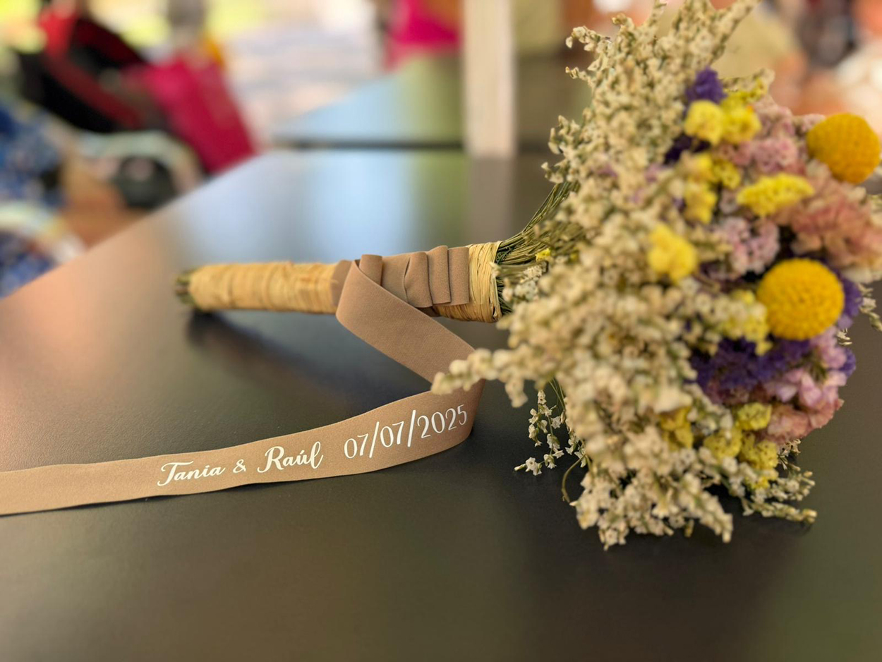 cinta ramo personalizada boda