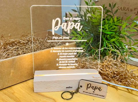 lámpara quitamiedos para papa dia del padre regalo personalizado dia del padre para papa lampara definicion papa personalizada